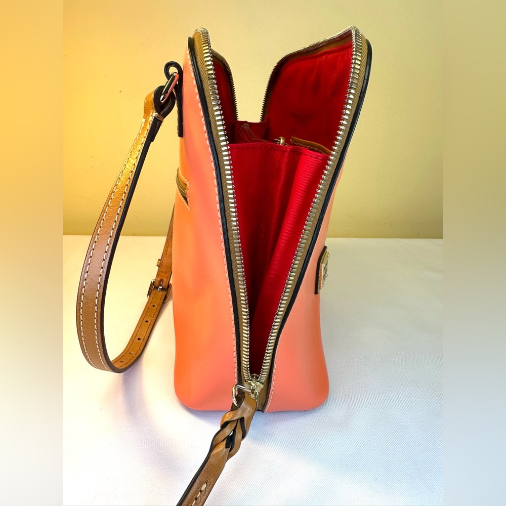 Dooney & Bourke Trixie Coral smooth leather shoulder/crossbody Convertible - Picture 14 of 14
